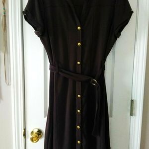 Jonathan Martin Brown Short Sleeve Dress